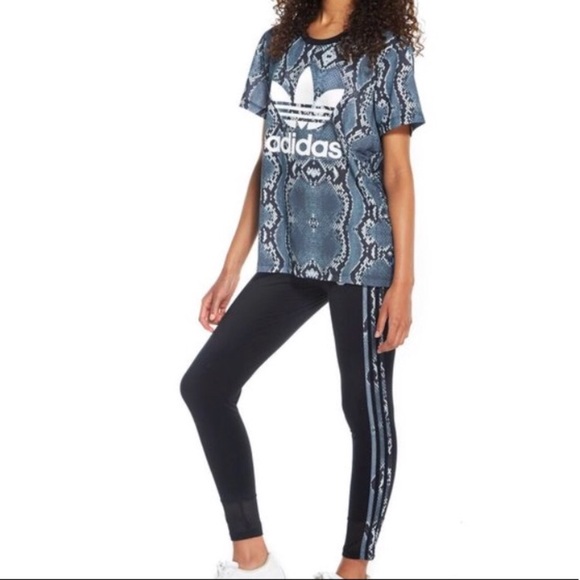 adidas leggings and t shirt set